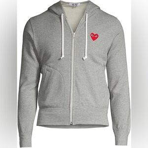 Comme des garcons grey zip sweatshirt size small